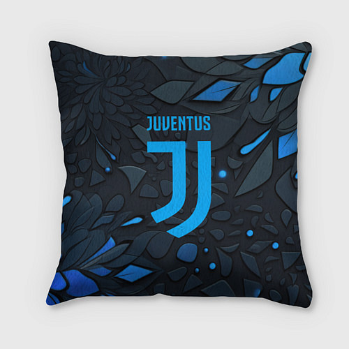 Подушка квадратная Juventus blue logo / 3D-принт – фото 1