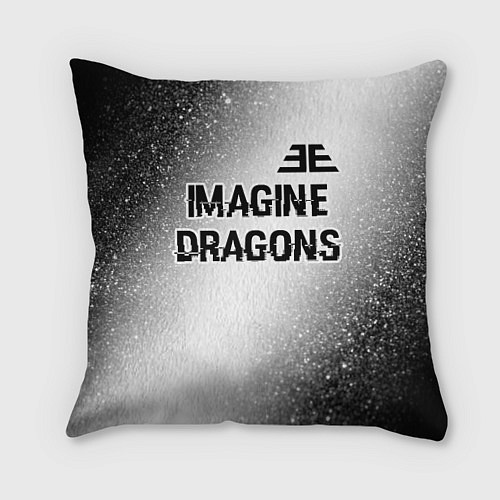 Подушка квадратная Imagine Dragons glitch на светлом фоне: символ све / 3D-принт – фото 1