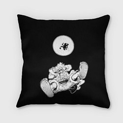 Подушка квадратная Луффи и гир 5 на луне, цвет: 3D-принт