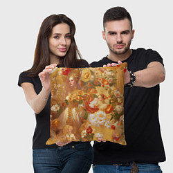 Подушка квадратная Девушки в золоте, цвет: 3D-принт — фото 2