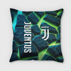 Подушка квадратная Juventus green neon, цвет: 3D-принт