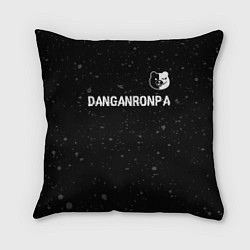 Подушка квадратная Danganronpa glitch на темном фоне: символ сверху, цвет: 3D-принт