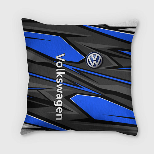 Подушка квадратная Вольцваген - спортивная униформа / 3D-принт – фото 1