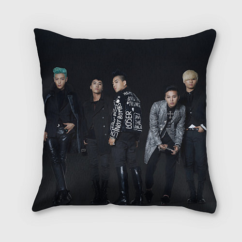 Подушка квадратная Big Bang Black / 3D-принт – фото 1