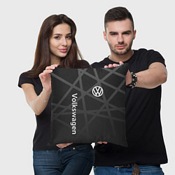 Подушка квадратная Volkswagen - classic black, цвет: 3D-принт — фото 2