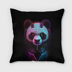 Подушка квадратная Панда в стиле киберпанк, цвет: 3D-принт