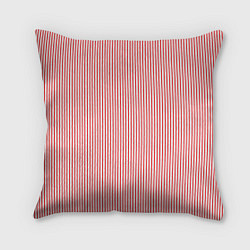 Подушка квадратная Полосатый красный утонченный, цвет: 3D-принт