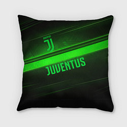 Подушка квадратная Juventus green line