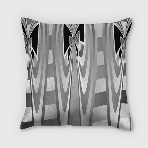 Подушка квадратная Серая геометрия / 3D-принт – фото 1