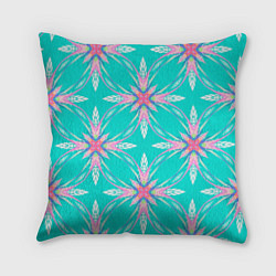 Подушка квадратная Геометрический цветочный узор, цвет: 3D-принт
