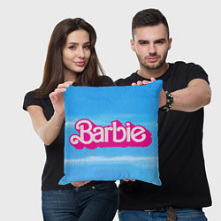 Подушка квадратная Барби в облаках, цвет: 3D-принт — фото 2