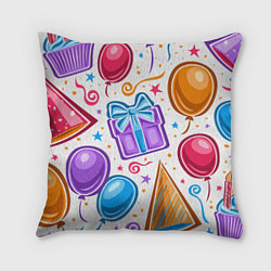 Подушка квадратная Вечеринка, цвет: 3D-принт