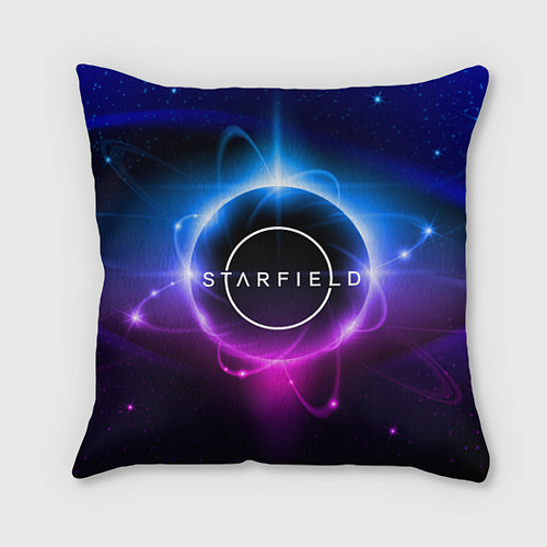 Подушка квадратная Starfield space logo / 3D-принт – фото 1