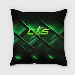 Подушка квадратная CS2 green background, цвет: 3D-принт