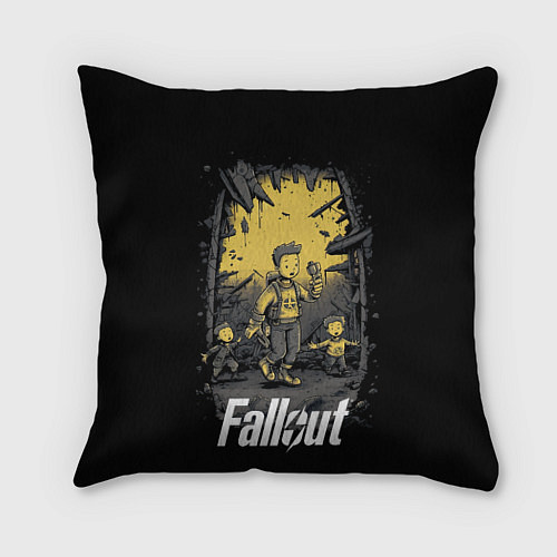 Подушка квадратная Fallout boys / 3D-принт – фото 1