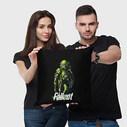 Подушка квадратная Fallout green, цвет: 3D-принт — фото 2