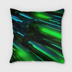 Подушка квадратная Green elemetns, цвет: 3D-принт