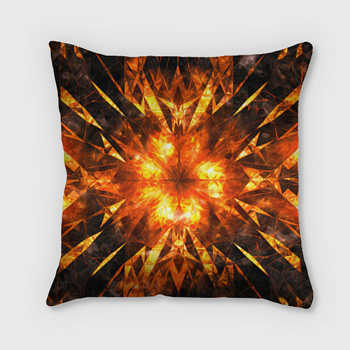 Подушка квадратная Fire abstract / 3D-принт – фото 1