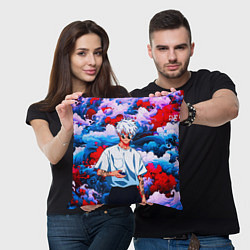 Подушка квадратная Красавец Сатору Годжо - Магическая битва, цвет: 3D-принт — фото 2