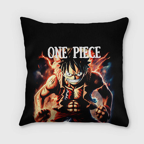 Подушка квадратная Злой Луффи из One Piece / 3D-принт – фото 1
