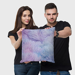 Подушка квадратная Розово-голубая шерсть, цвет: 3D-принт — фото 2