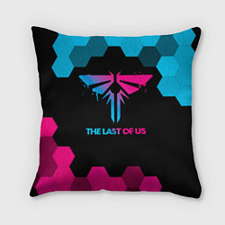 Подушка квадратная The Last Of Us - neon gradient, цвет: 3D-принт