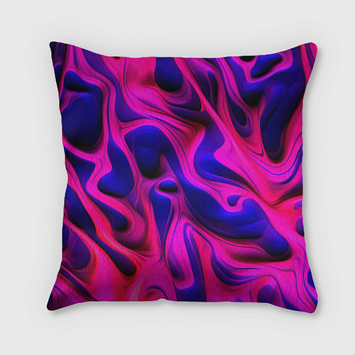 Подушка квадратная Pink blue abstract / 3D-принт – фото 1