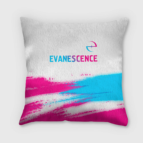 Подушка квадратная Evanescence neon gradient style: символ сверху / 3D-принт – фото 1
