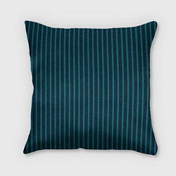 Подушка квадратная Текстурные полосы бирюзовый, цвет: 3D-принт