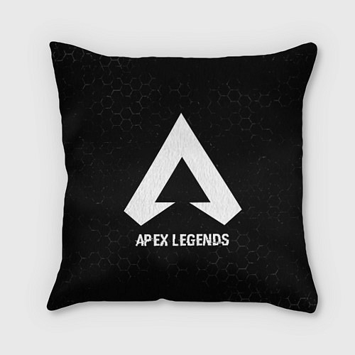Подушка квадратная Apex Legends glitch на темном фоне / 3D-принт – фото 1