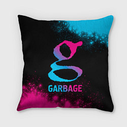 Подушка квадратная Garbage - neon gradient