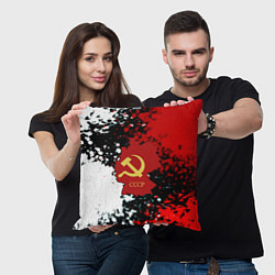 Подушка квадратная Назад в СССР, цвет: 3D-принт — фото 2