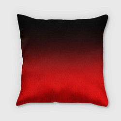Подушка квадратная Градиент: от черного до ярко-красного, цвет: 3D-принт