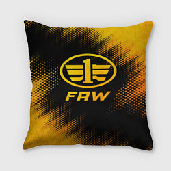 Подушка квадратная FAW - gold gradient, цвет: 3D-принт
