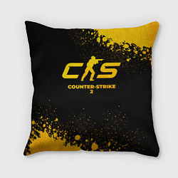 Подушка квадратная Counter-Strike 2 - gold gradient