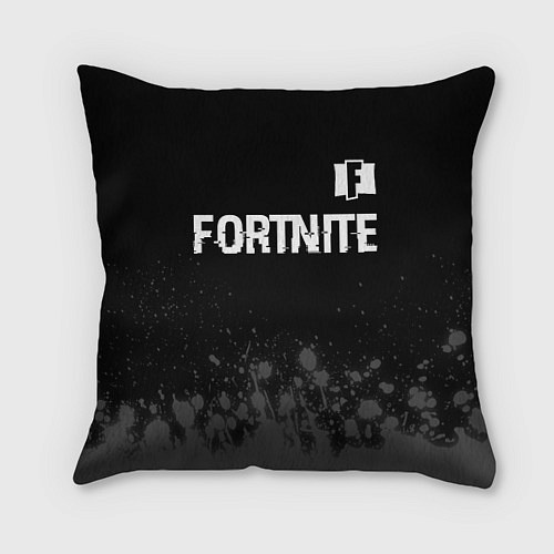 Подушка квадратная Fortnite glitch на темном фоне посередине / 3D-принт – фото 1