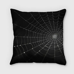 Подушка квадратная Паутина на черном фоне, цвет: 3D-принт