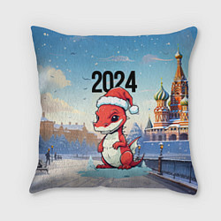 Подушка квадратная Новогодний дракон 2024