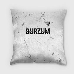 Подушка квадратная Burzum glitch на светлом фоне посередине, цвет: 3D-принт