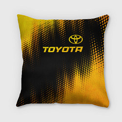 Подушка квадратная Toyota - gold gradient посередине, цвет: 3D-принт