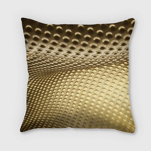 Подушка квадратная Золотая сетка абстракция / 3D-принт – фото 1