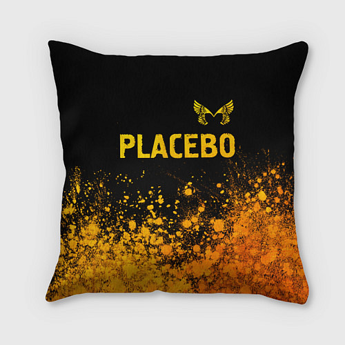 Подушка квадратная Placebo - gold gradient посередине / 3D-принт – фото 1