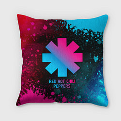 Подушка квадратная Red Hot Chili Peppers - neon gradient