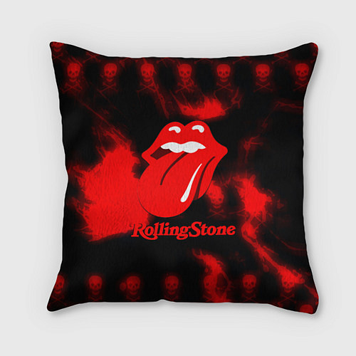 Подушка квадратная Rolling Stone rock / 3D-принт – фото 1