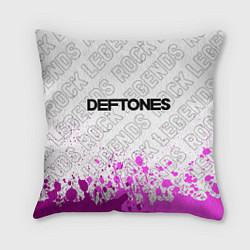 Подушка квадратная Deftones rock legends посередине, цвет: 3D-принт