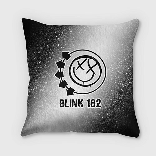 Подушка квадратная Blink 182 glitch на светлом фоне / 3D-принт – фото 1
