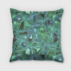 Подушка квадратная Кибертехно, цвет: 3D-принт