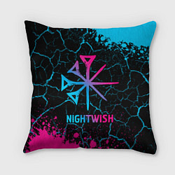 Подушка квадратная Nightwish - neon gradient