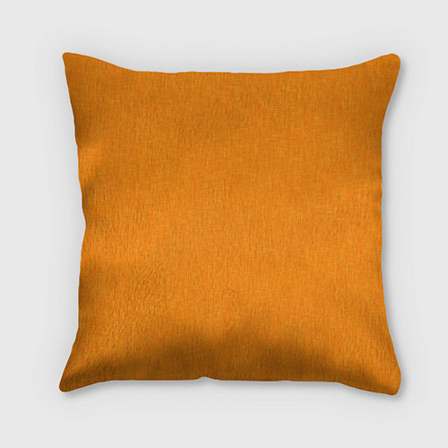 Подушка квадратная Жёлто-оранжевый текстура однотонный / 3D-принт – фото 1