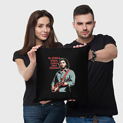 Подушка квадратная Че Гевара с гитарой, цвет: 3D-принт — фото 2